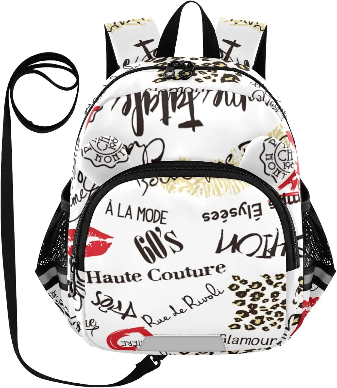 Paris Fashion Glamour Little Kid Toddler Backpack Baby Boys Girls Kindergarten Pre School Bags Cute Cartoon Backpacks for children