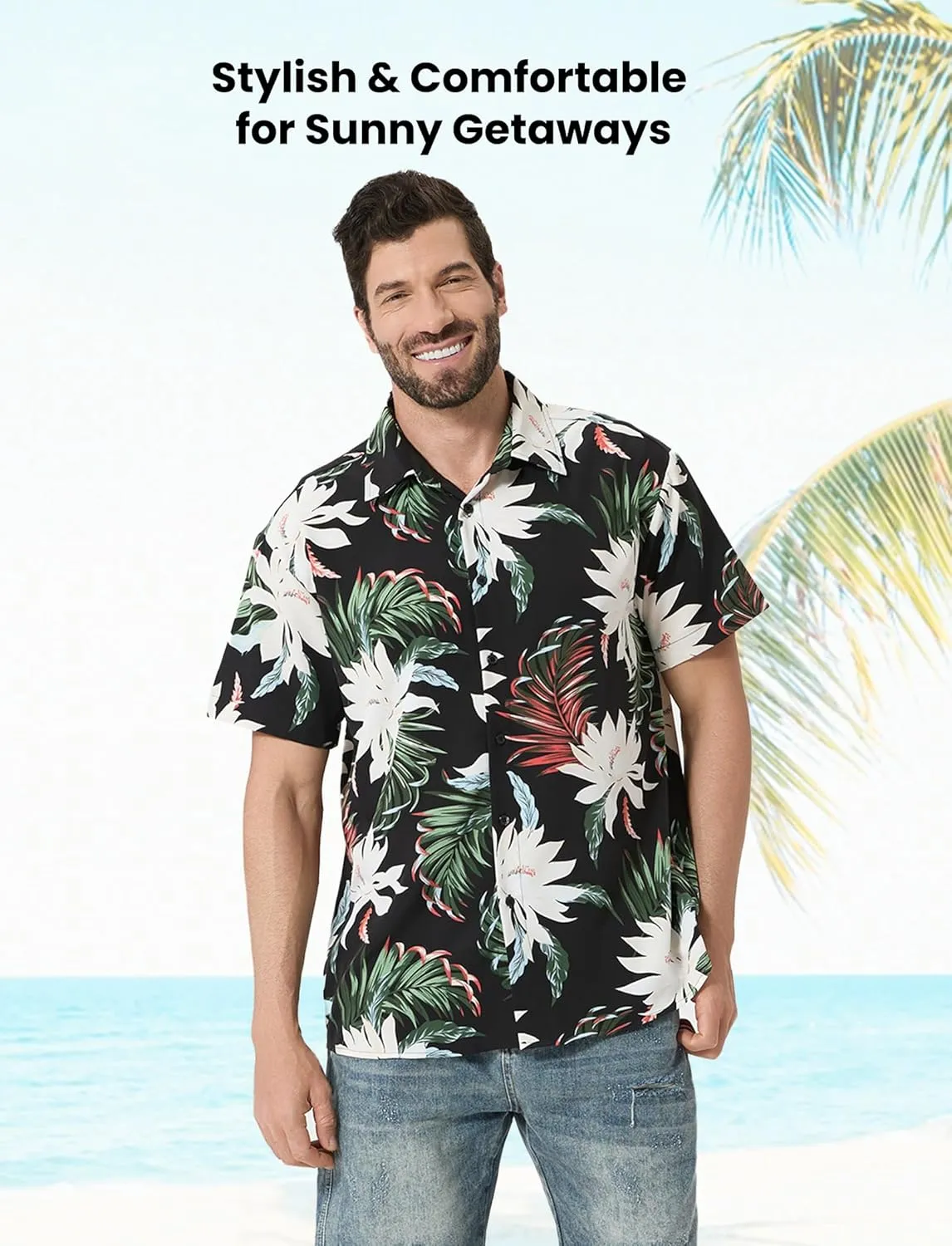 PATPAT Family Hawaiian Matching Outfits Mommy and Me Outfits Caribbean Vacation Summer Tropical Halter Sundresses and Shirts