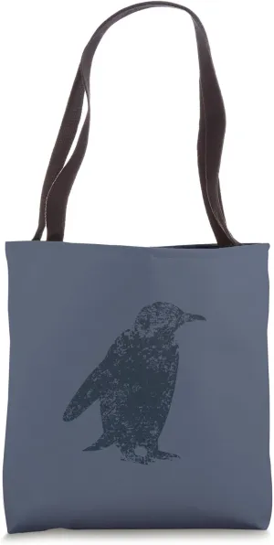 Penguin - Vintage Penguin Design - Painted Penguin Tote Bag
