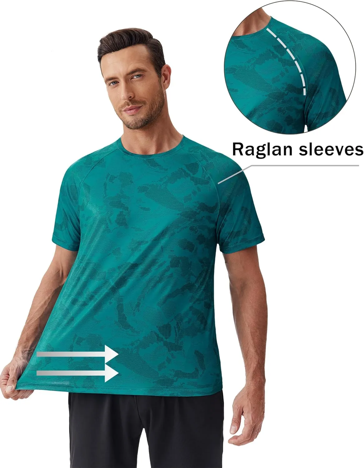 PINSPARK Men's Rash Guard Swim Shirt UPF50  Sun Protection Quick Dry Athletic Water Shirts for Men Surf Hiking