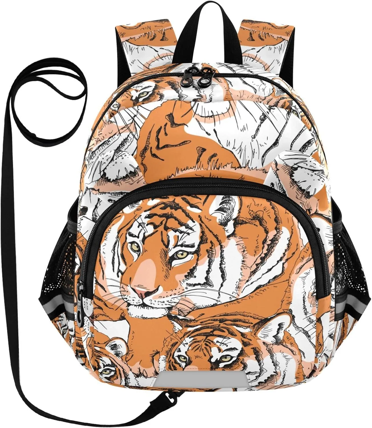 Portrait Of Tigers Little Kid Toddler Backpack Baby Boys Girls Kindergarten Pre School Bags Cute Cartoon Backpacks for children