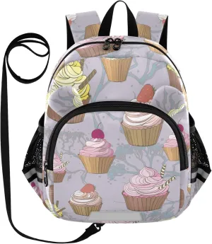 Purple Ice Cream Little Kid Toddler Backpack Baby Boys Girls Kindergarten Pre School Bags Cute Cartoon Backpacks for children