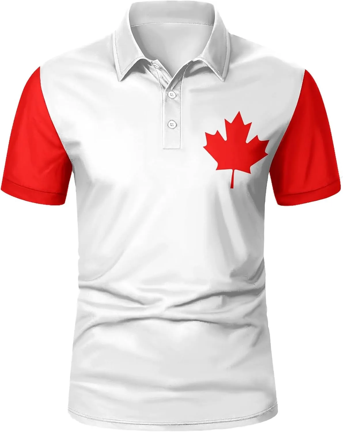 QIVICIMA Men's National Flags Polo Shirt Short Sleeve France 2024 Print Golf Polo Athletic Tops