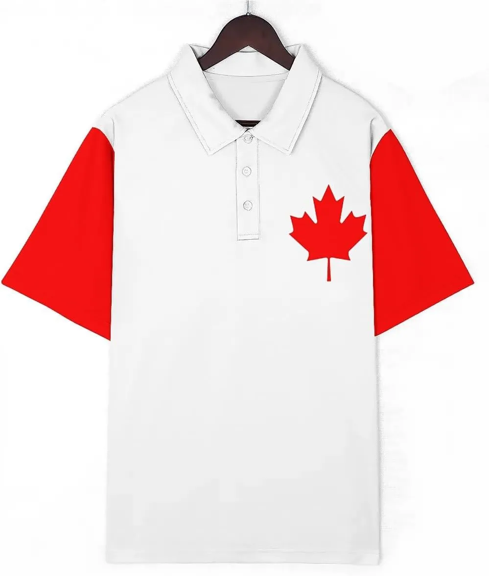 QIVICIMA Men's National Flags Polo Shirt Short Sleeve France 2024 Print Golf Polo Athletic Tops
