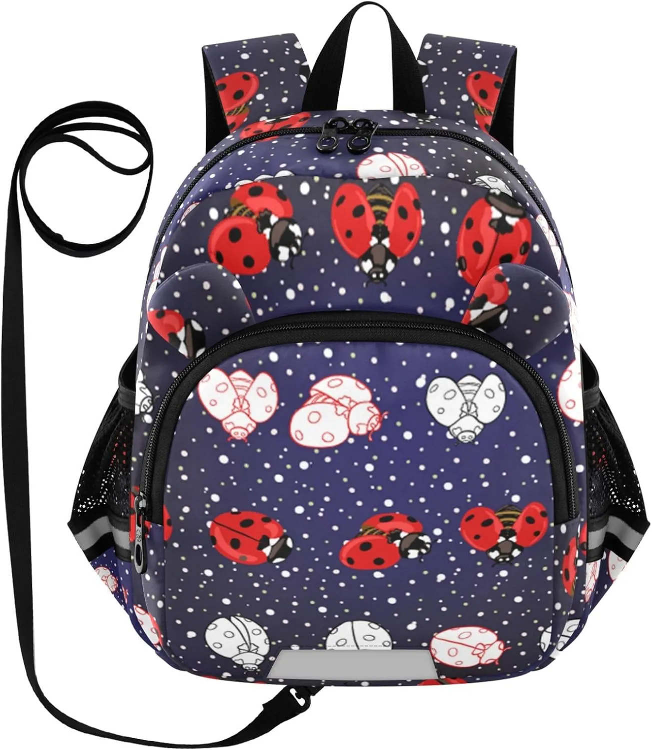 Red Ladybugs on Dark Little Kid Toddler Backpack Baby Boys Girls Kindergarten Pre School Bags Cute Cartoon Backpacks for children