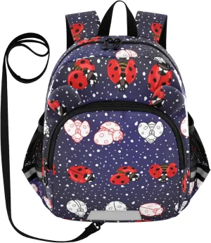 Red Ladybugs on Dark Little Kid Toddler Backpack Baby Boys Girls Kindergarten Pre School Bags Cute Cartoon Backpacks for children