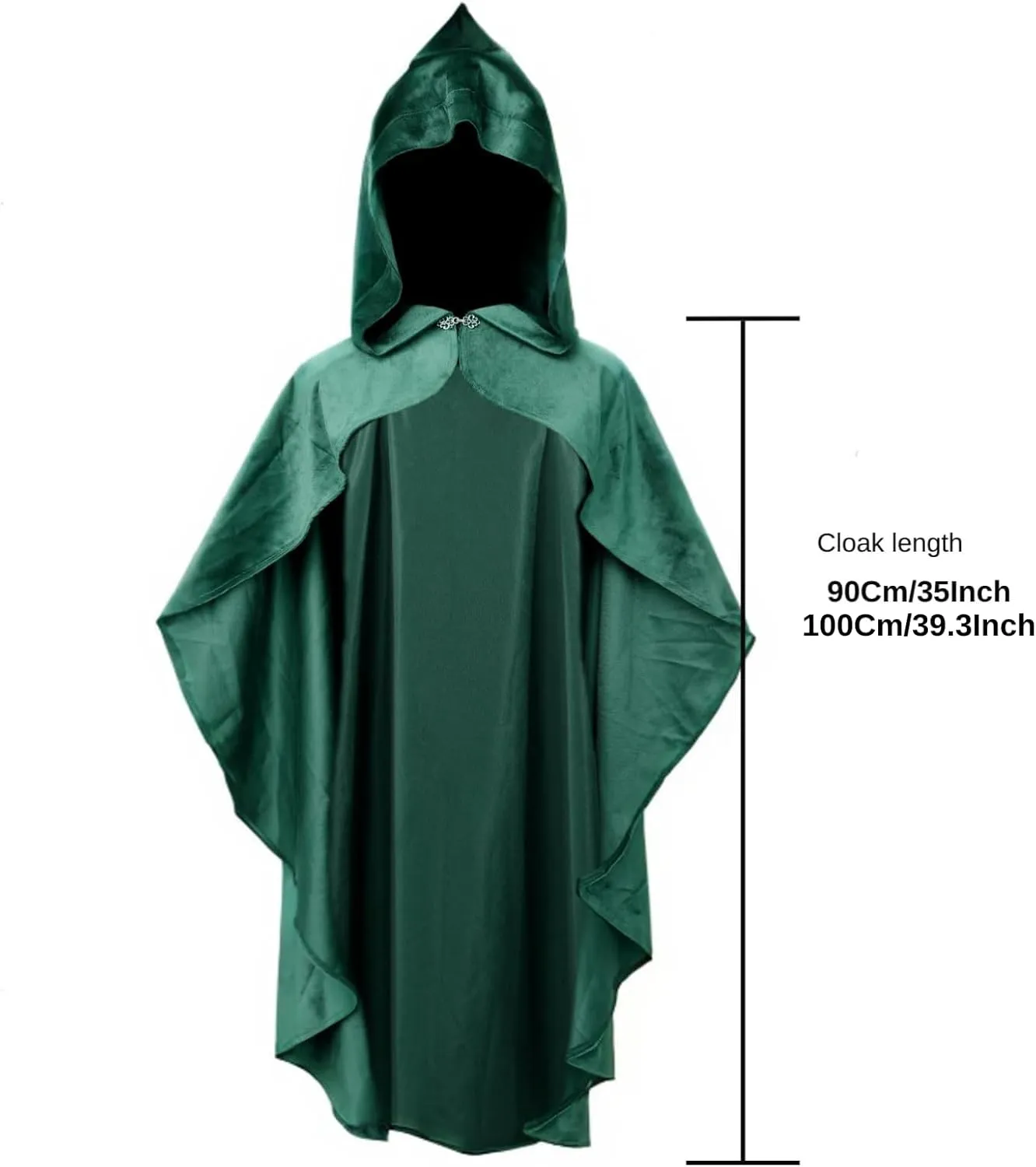 Renaissance Cloak with Hood Women Medieval Costume Adult Cosplay Halloween Party Cape