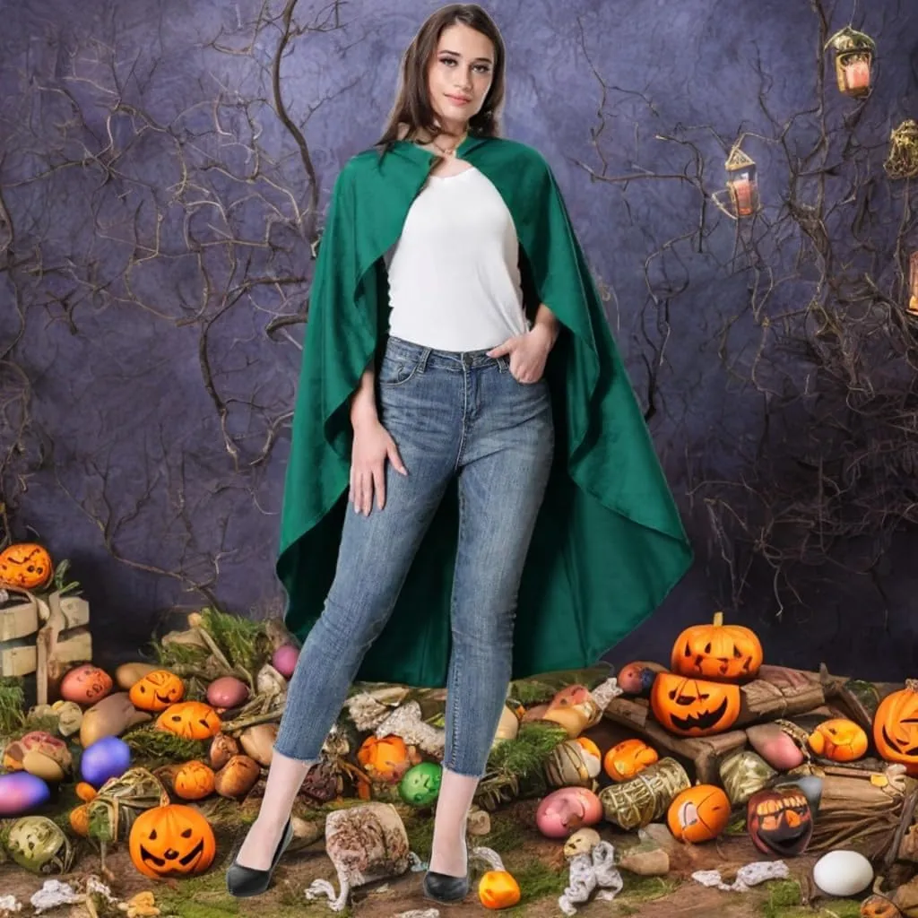 Renaissance Cloak with Hood Women Medieval Costume Adult Cosplay Halloween Party Cape