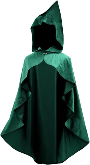 Renaissance Cloak with Hood Women Medieval Costume Adult Cosplay Halloween Party Cape