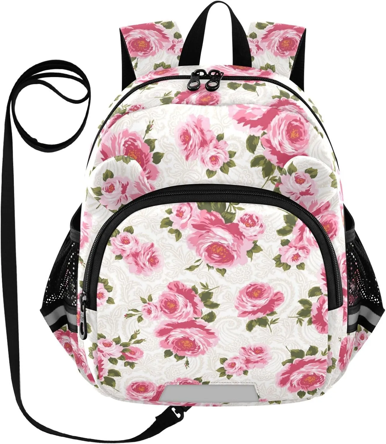 Retro Rose Pattern Little Kid Toddler Backpack Baby Boys Girls Kindergarten Pre School Bags Cute Cartoon Backpacks for children