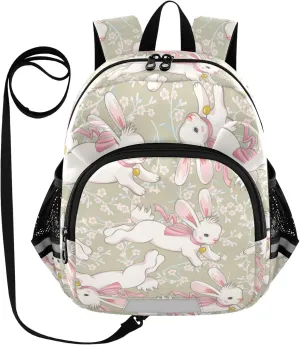Running Bunny Blooming Meadow Little Kid Toddler Backpack Baby Boys Girls Kindergarten Pre School Bags Cute Cartoon Backpacks for children