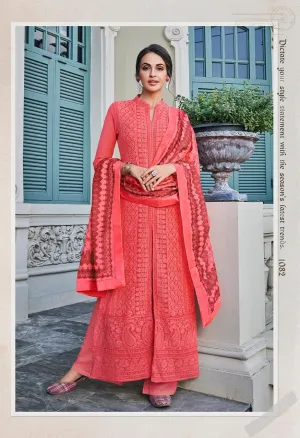 SAJAWAT CREATION LERRISA NX READYMADE LAKHNOWI STYLE STITCHED SUITS