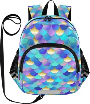 Scale Ornament Blues Colors Little Kid Toddler Backpack Baby Boys Girls Kindergarten Pre School Bags Cute Cartoon Backpacks for children