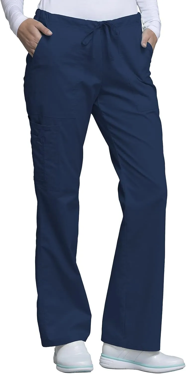 Scrubs for Women Workwear Core Stretch Drawstring Cargo Scrub Pants 4044