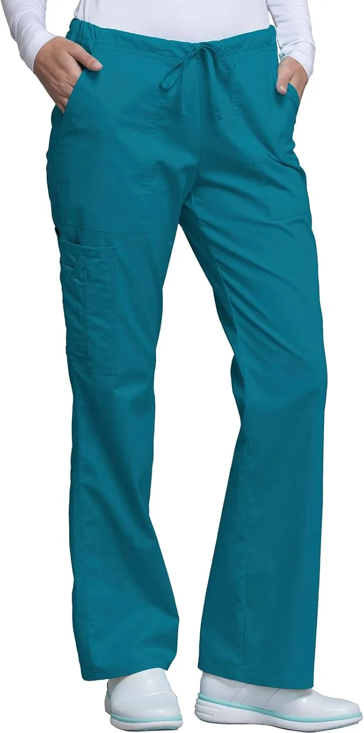 Scrubs for Women Workwear Core Stretch Drawstring Cargo Scrub Pants 4044