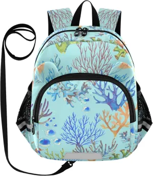 Sea with Corals Little Kid Toddler Backpack Baby Boys Girls Kindergarten Pre School Bags Cute Cartoon Backpacks for children