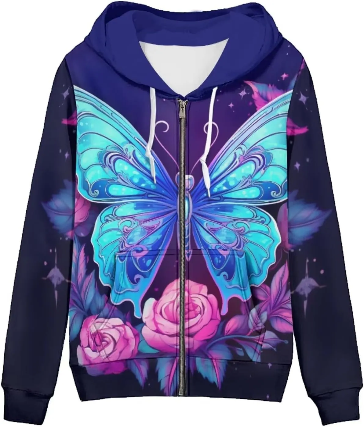 Showudesigns Women's Clothing Zip Up Hoodies XS-5XL Fashion Sweatshirts Clothes Fall Pullover Tops