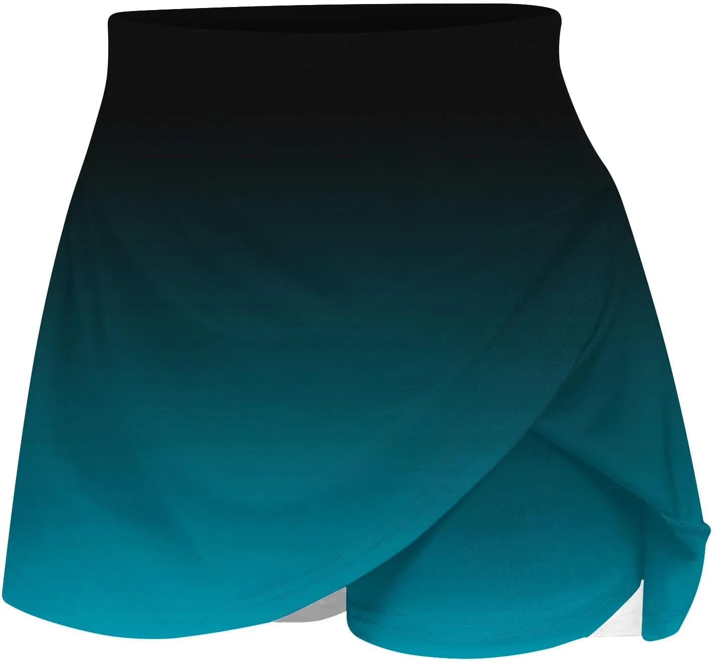 Skirts for Women Trendy Gradient Workout Sports Skirt Tummy Control Skirt Elastic High Waisted Casual Mini Skirt