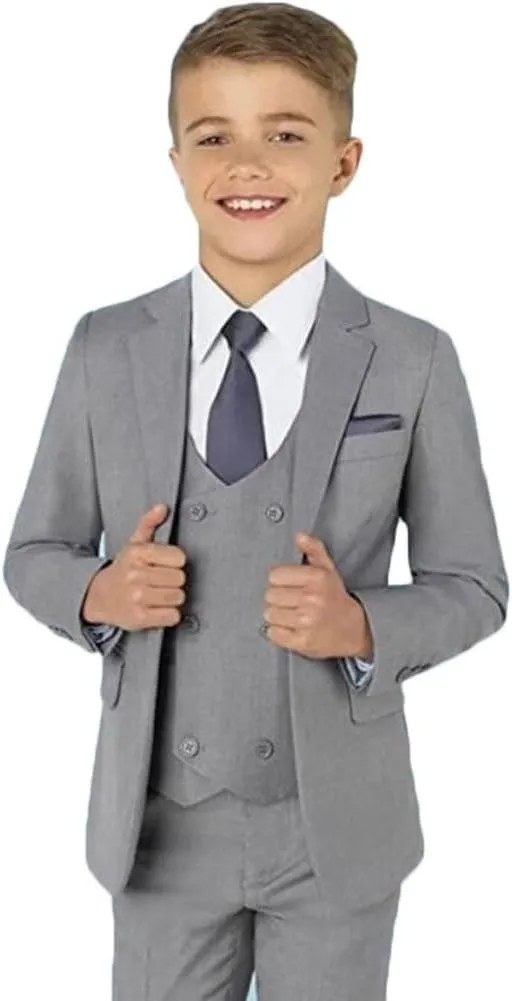 Slim Fit Suit for Boys Peak Lapel Boys Formal Suit Set Blazer Vest Pants Boys Party Suit Wedding Tuxedos