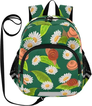 Snails and Daisies Nature Little Kid Toddler Backpack Baby Boys Girls Kindergarten Pre School Bags Cute Cartoon Backpacks for children