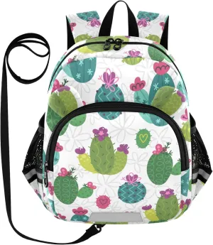 Sping Green Cactus Little Kid Toddler Backpack Baby Boys Girls Kindergarten Pre School Bags Cute Cartoon Backpacks for children
