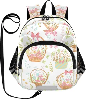 Spring Flowers Baskets Little Kid Toddler Backpack Baby Boys Girls Kindergarten Pre School Bags Cute Cartoon Backpacks for children
