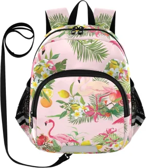 Spring Flowers Flamingo Birds Little Kid Toddler Backpack Baby Boys Girls Kindergarten Pre School Bags Cute Cartoon Backpacks for children