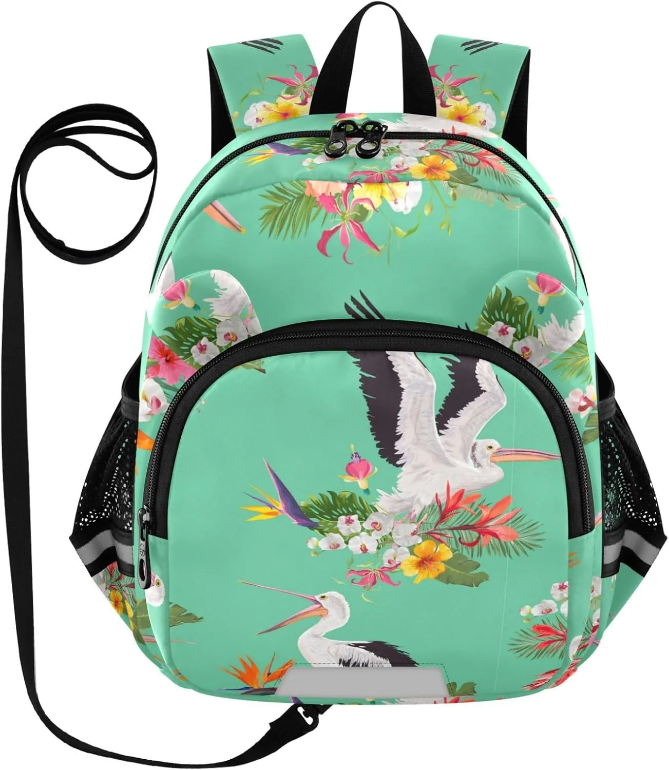 Spring Pelicans and Flowers Little Kid Toddler Backpack Baby Boys Girls Kindergarten Pre School Bags Cute Cartoon Backpacks for children