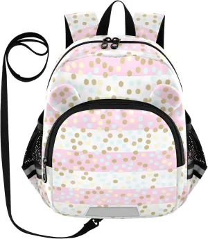 Sstripes Polka Dot Little Kid Toddler Backpack Baby Boys Girls Kindergarten Pre School Bags Cute Cartoon Backpacks for children