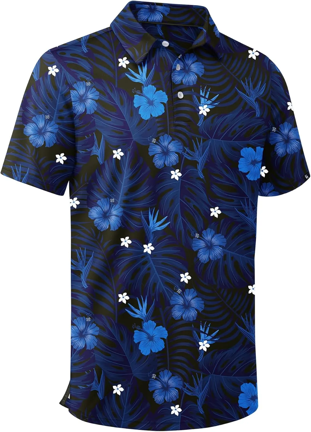 SWISSWELL Mens Golf Shirt Short Sleeve Moisture Wicking Print Polo Shirts for Men Performance Collared Summer Athletic Tshirt