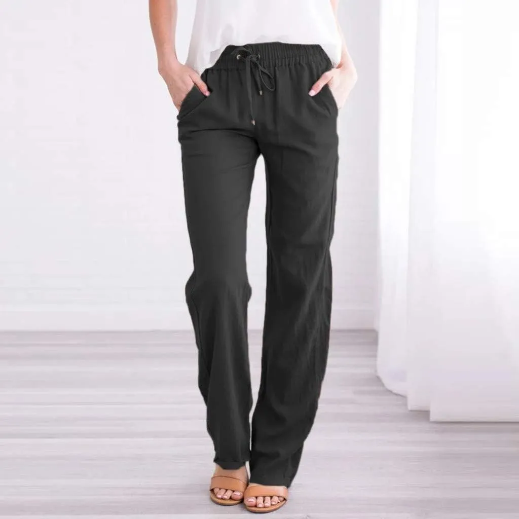 TARIENDY Pants for Women Dressy Casual High Waisted Lounge Trousers Elastic Workout Pants Loose Fitting Yoga Pant