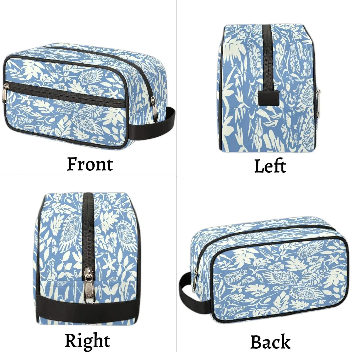 Travel Toiletry Bag for Women & Men,Waterproof Lightweight Makeup Cosmetic Bag Organizer with Handle & Zip Pockets Shaving Toiletries Bag for Gym,Beach - Abstract Flower