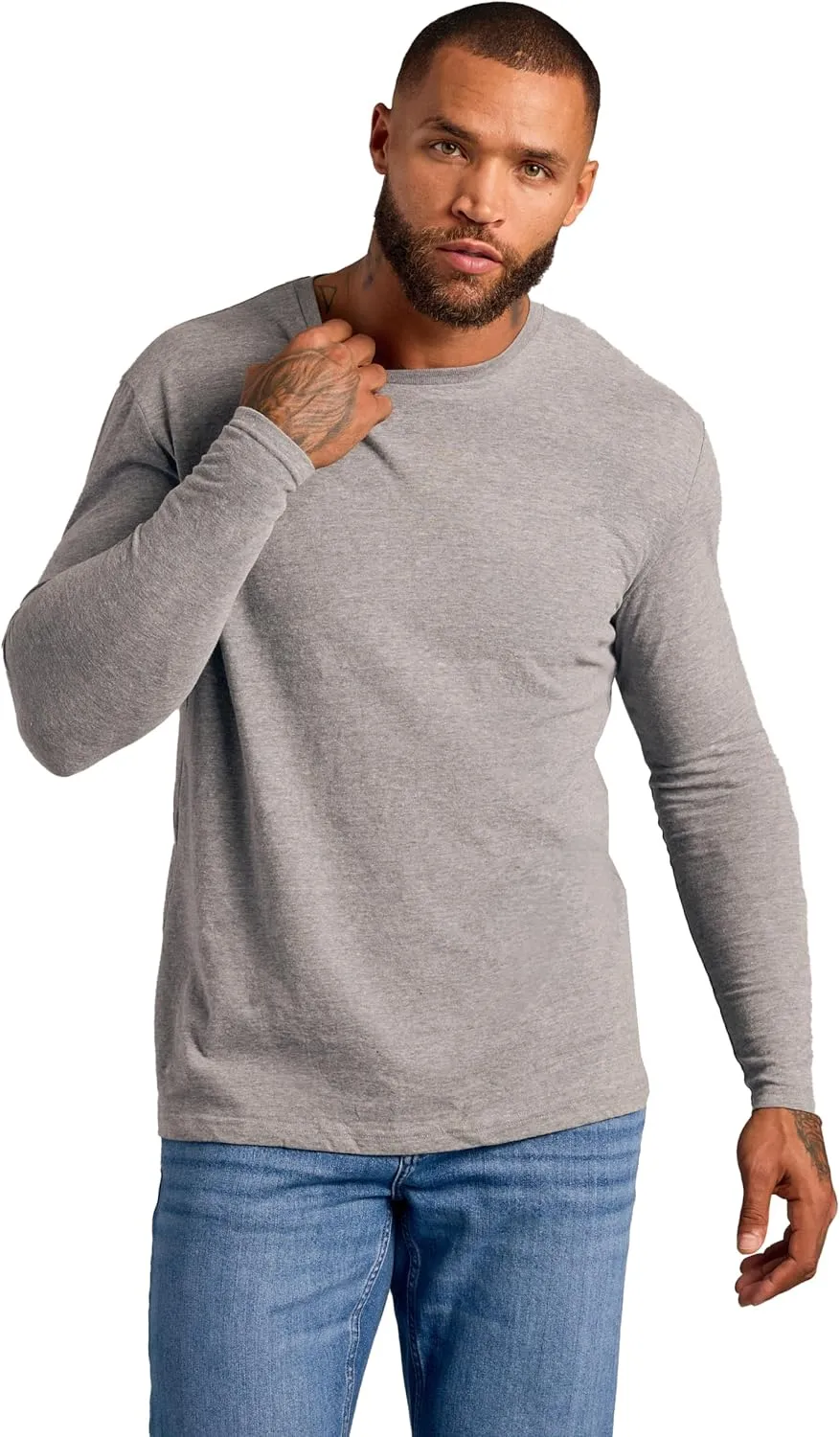 True Classic Mens Long Sleeve Tee Shirts - Classic Henley & Crew Neck Long Sleeve T Shirt - Regular and Tall Thermal Shirts