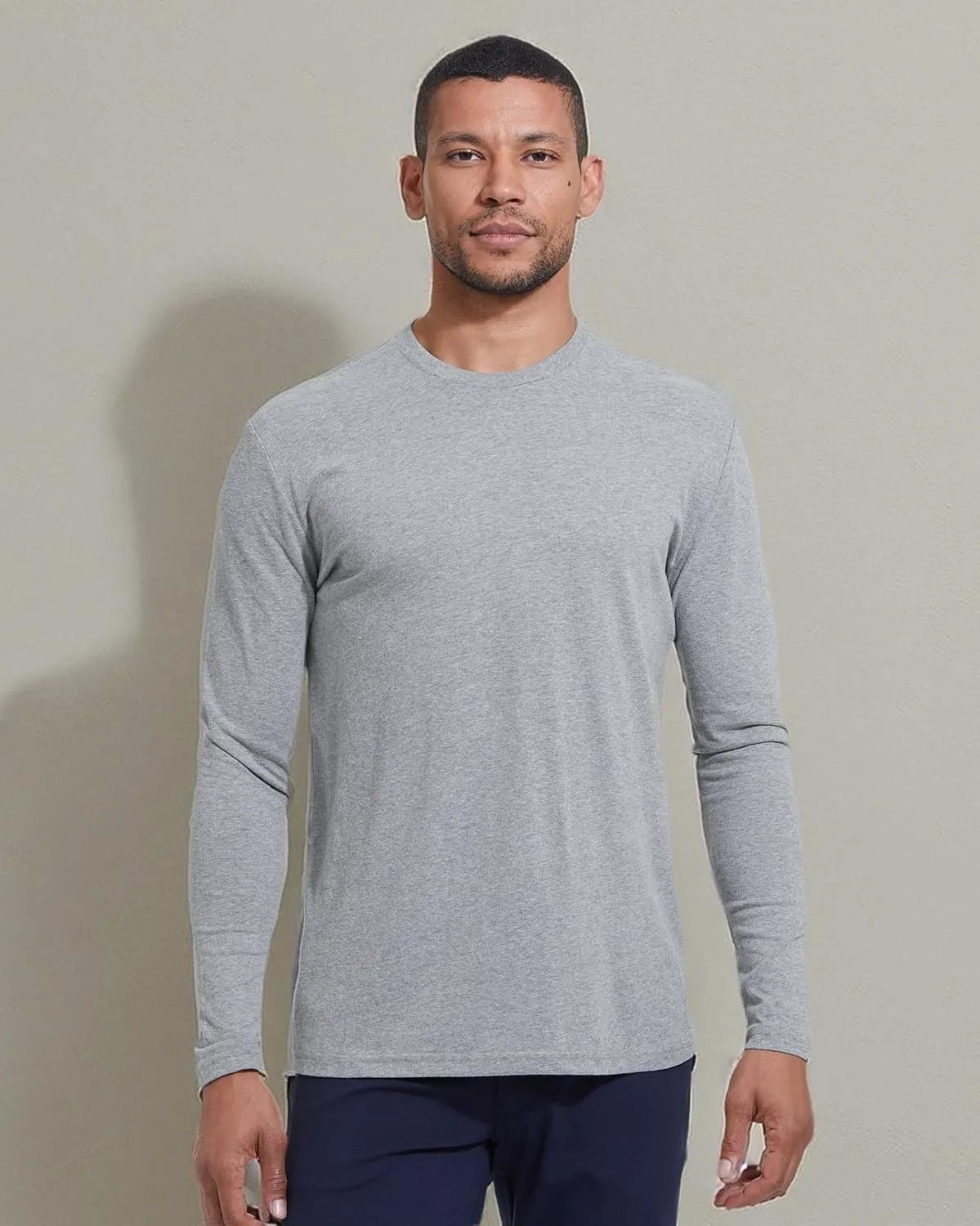 True Classic Mens Long Sleeve Tee Shirts - Classic Henley & Crew Neck Long Sleeve T Shirt - Regular and Tall Thermal Shirts