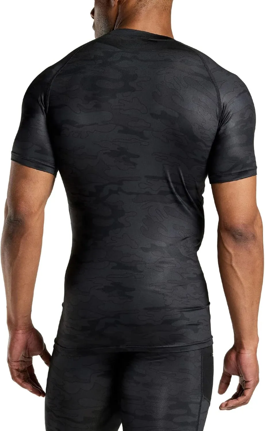 TSLA Men's UPF 50  Quick Dry Short Sleeve Compression Shirts, Athletic Workout Shirt, Water Sports Rash Guard