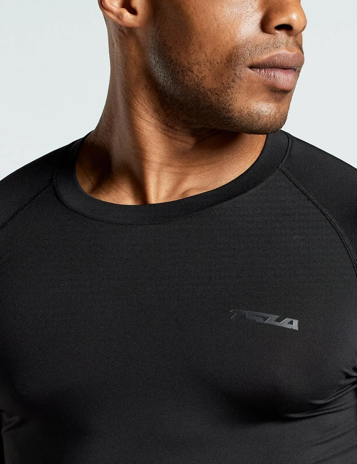 TSLA Men's UPF 50  Quick Dry Short Sleeve Compression Shirts, Athletic Workout Shirt, Water Sports Rash Guard