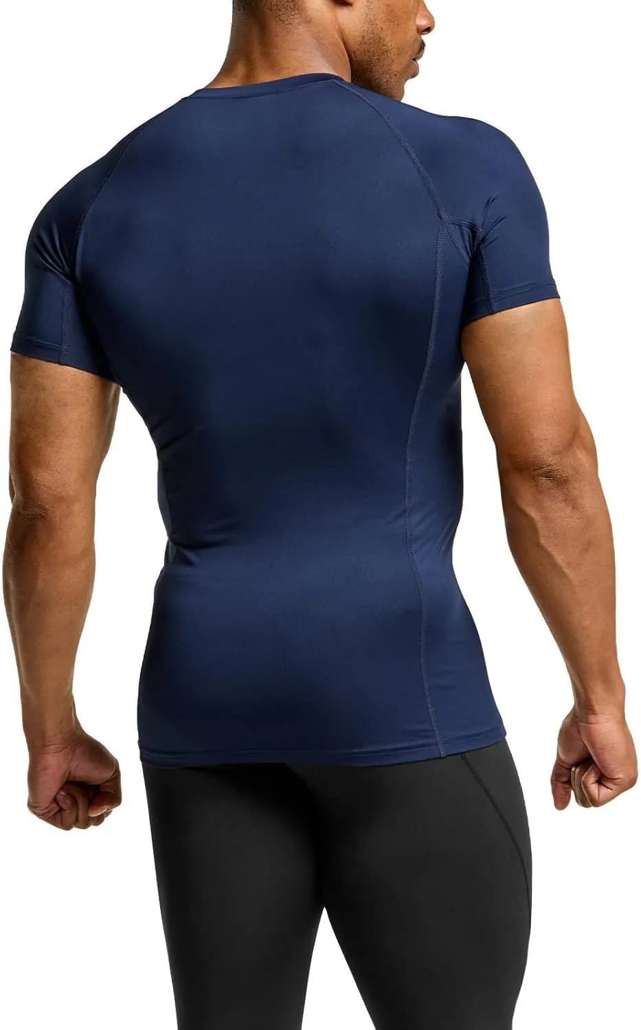 TSLA Men's UPF 50  Quick Dry Short Sleeve Compression Shirts, Athletic Workout Shirt, Water Sports Rash Guard