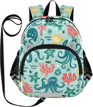 Underwater Live Octopus Little Kid Toddler Backpack Baby Boys Girls Kindergarten Pre School Bags Cute Cartoon Backpacks for children