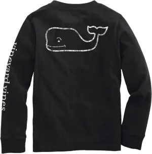 vineyard vines Boys Long-Sleeve Vintage Whale Pocket Tee