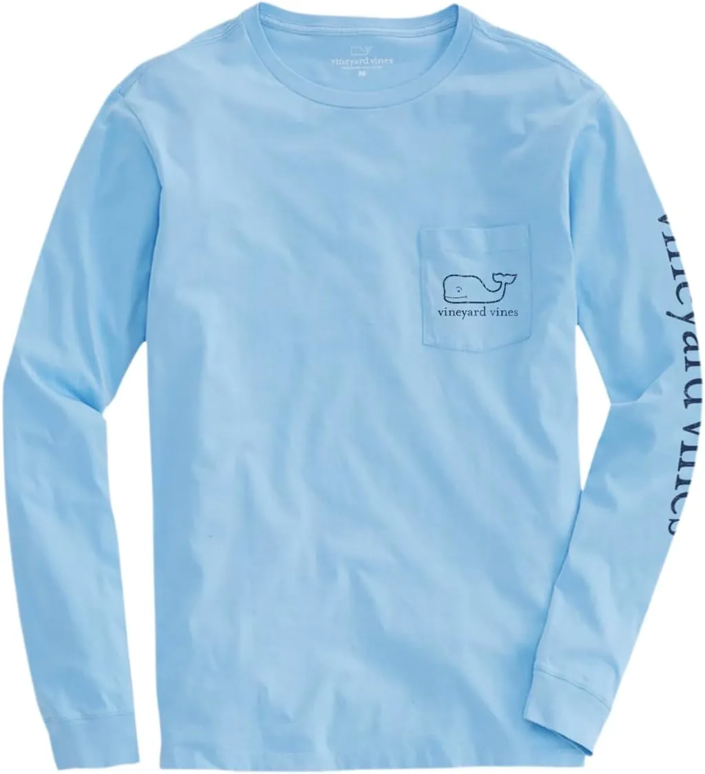 vineyard vines Boys Long-Sleeve Vintage Whale Pocket Tee