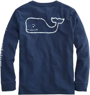 vineyard vines Boys Long-Sleeve Vintage Whale Pocket Tee