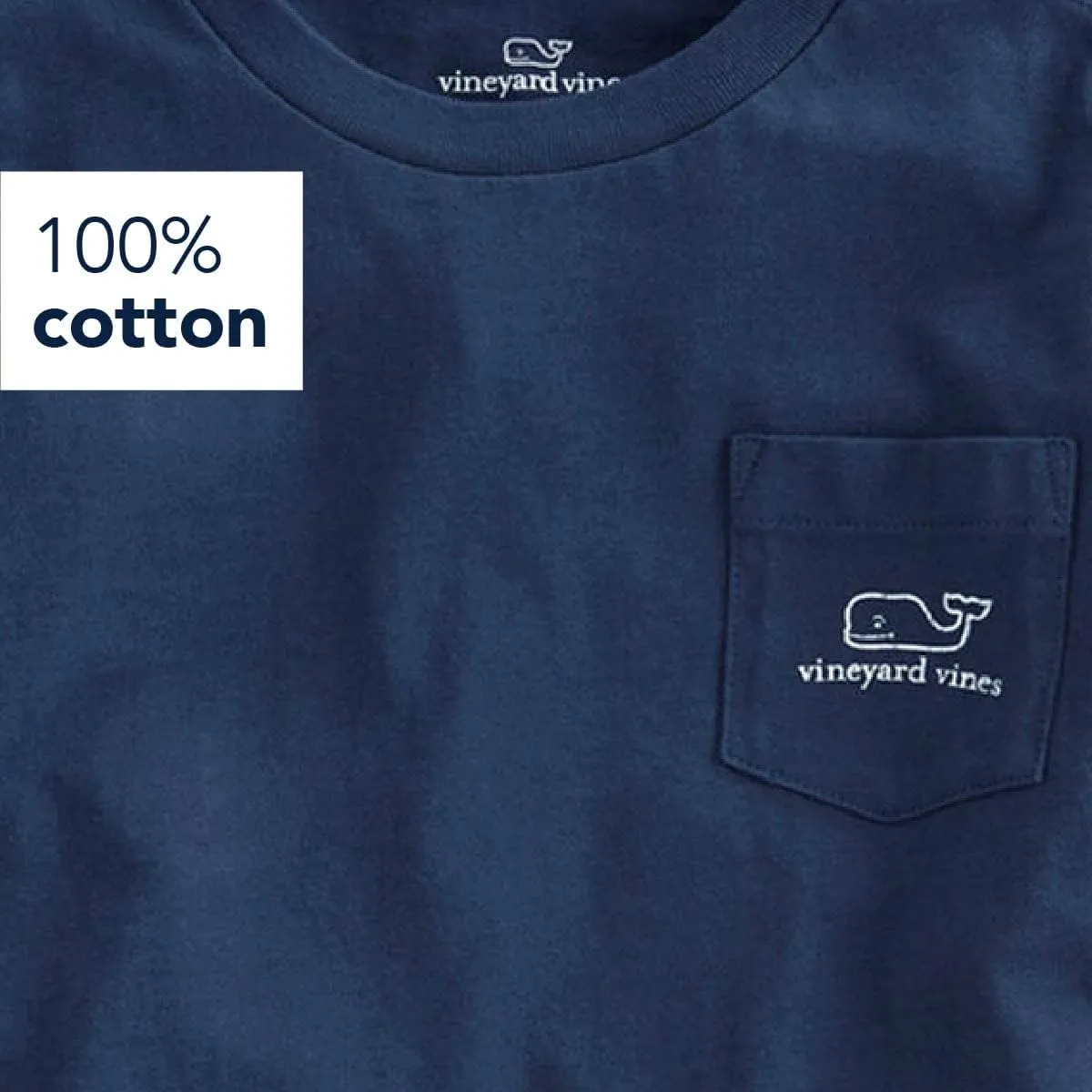 vineyard vines Boys Long-Sleeve Vintage Whale Pocket Tee