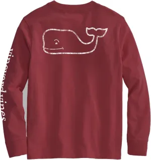 vineyard vines Boys Long-Sleeve Vintage Whale Pocket Tee