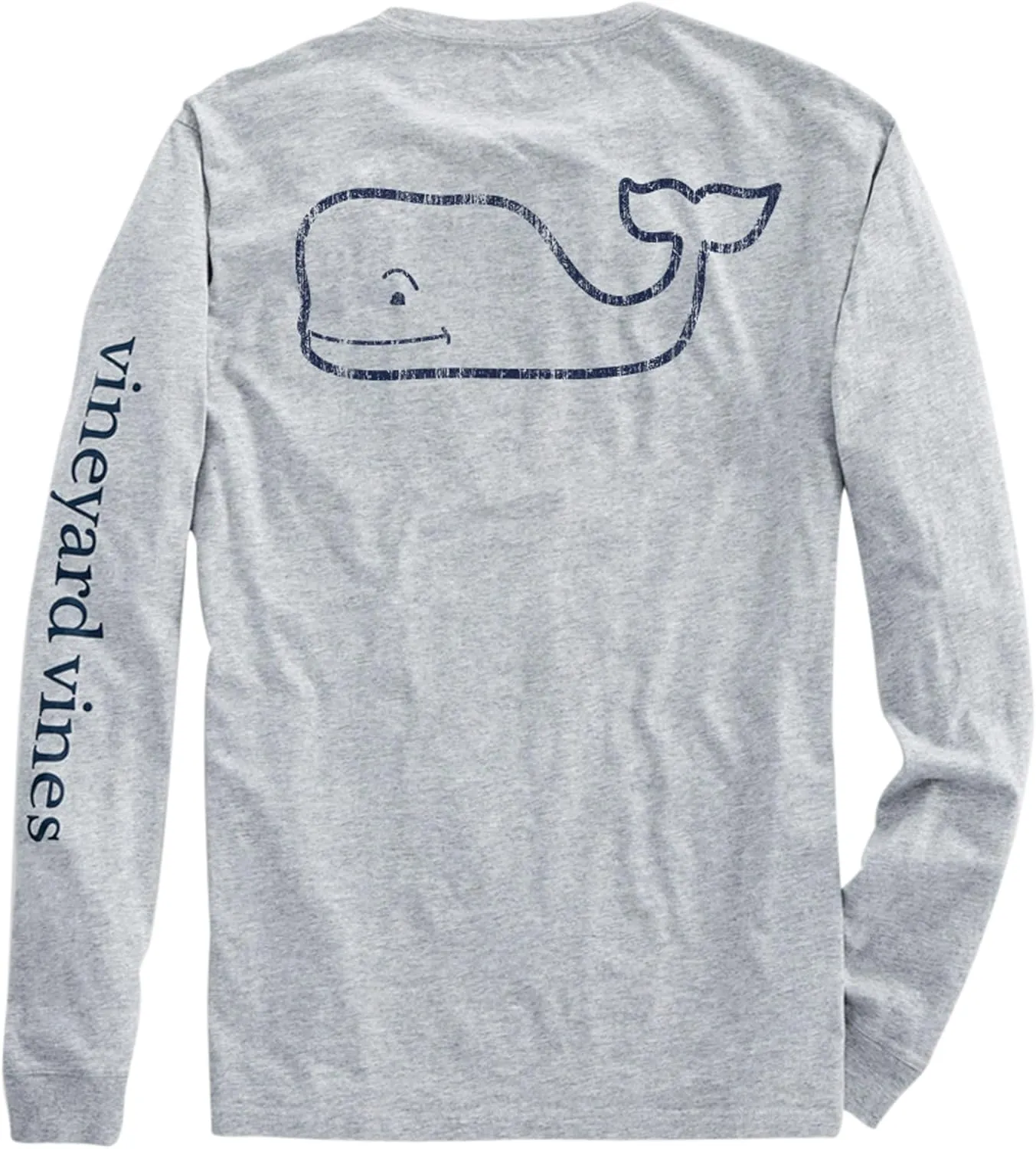 vineyard vines Men's Long Sleeve Vintage Whale Pocket T-Shirt