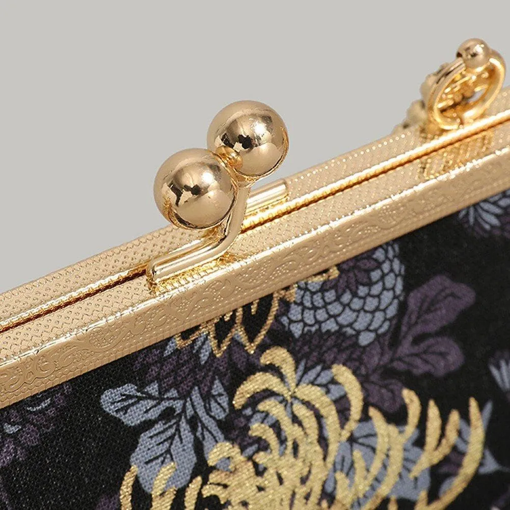 Vintage Chinese Style Embroidered Evening Bag - Antique Cheongsam Handbag with Tassel and Pendant for Women