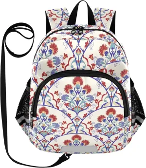 Vintage Decorative Flower Little Kid Toddler Backpack Baby Boys Girls Kindergarten Pre School Bags Cute Cartoon Backpacks for children