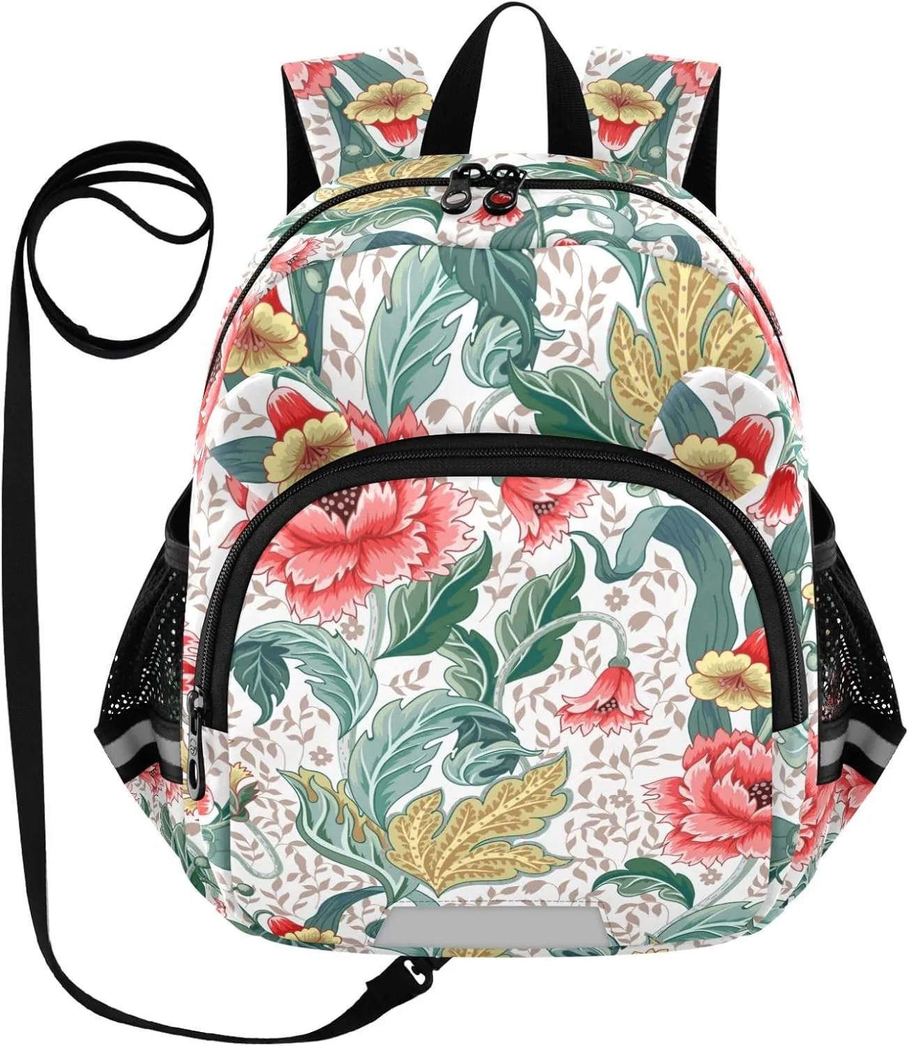 Vintage Flowers Red Little Kid Toddler Backpack Baby Boys Girls Kindergarten Pre School Bags Cute Cartoon Backpacks for children