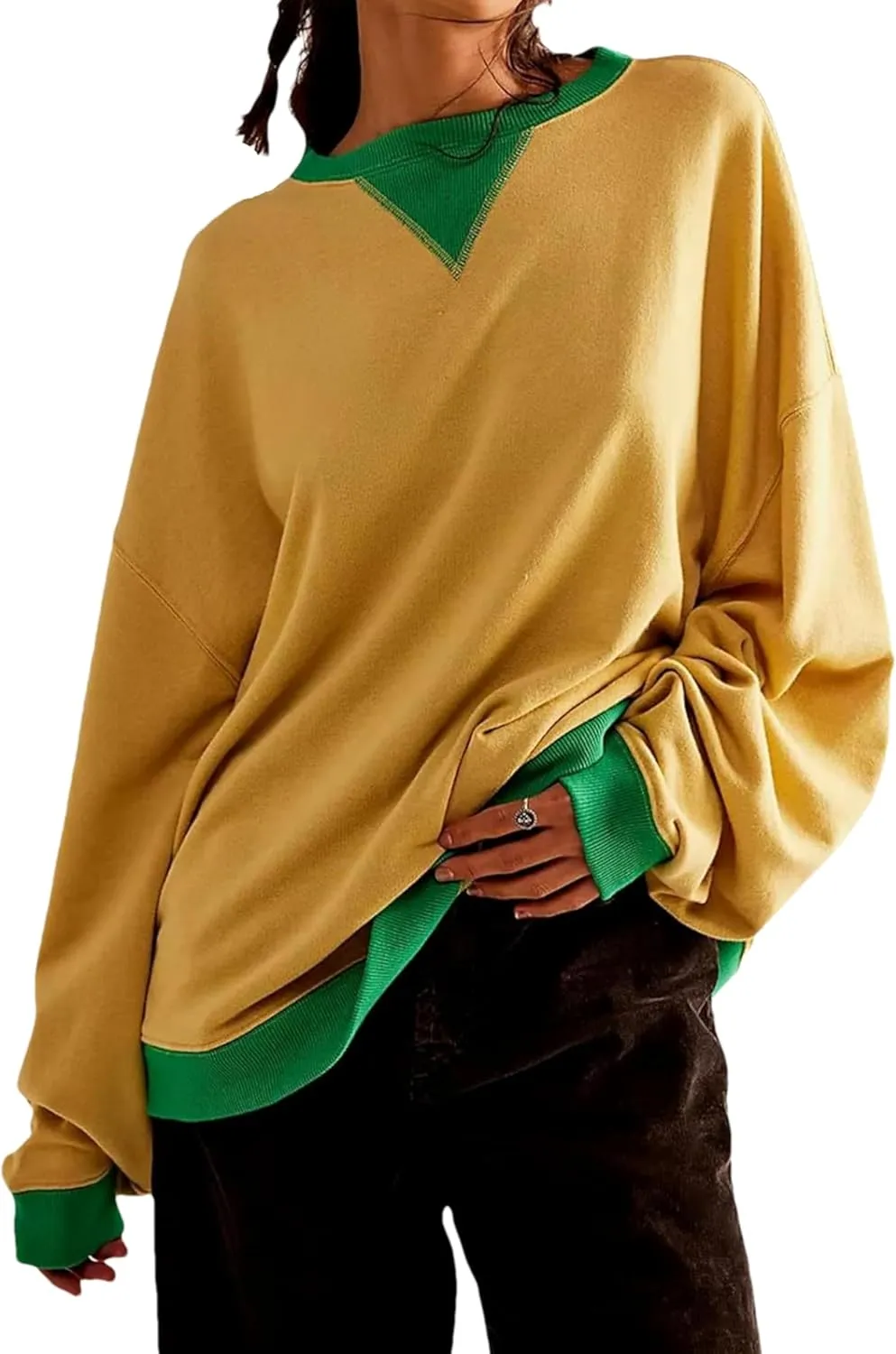 Wanzetaly Women's Oversized Sweatshirt Button Henley Neck Hoodies Long Sleeve Pullover Tops 2024 Outfits