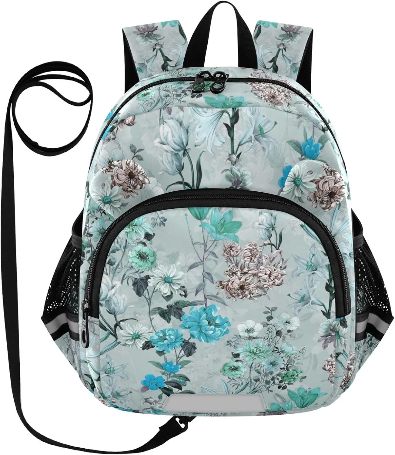 Watercolor Blue Flower Little Kid Toddler Backpack Baby Boys Girls Kindergarten Pre School Bags Cute Cartoon Backpacks for children