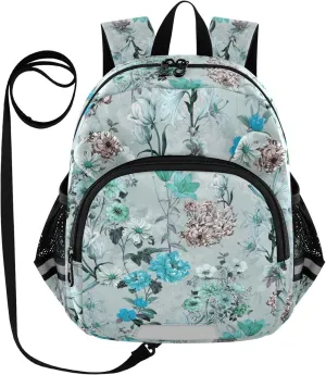 Watercolor Blue Flower Little Kid Toddler Backpack Baby Boys Girls Kindergarten Pre School Bags Cute Cartoon Backpacks for children